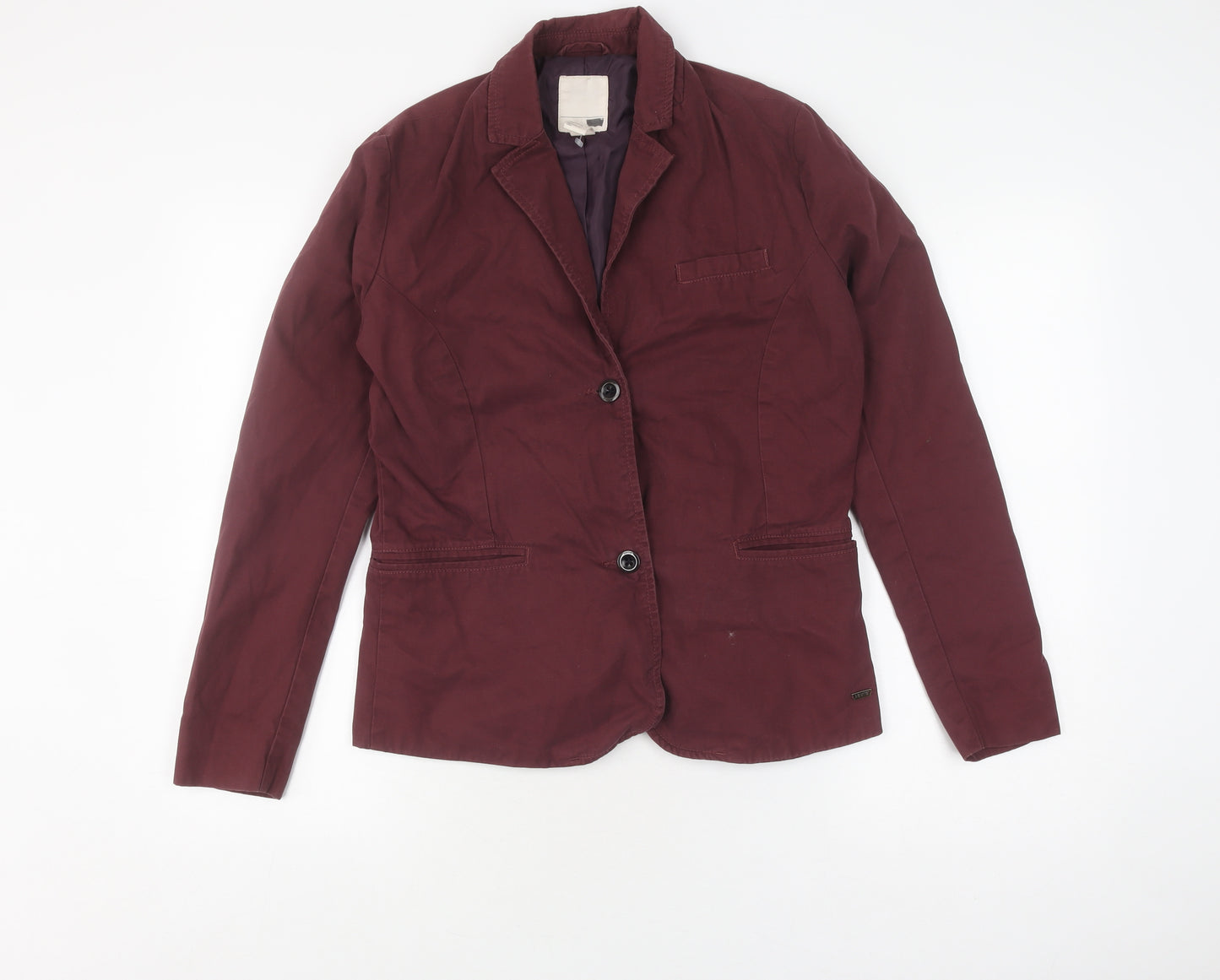 Gant Women Red Blazer M Regular Cotton Casual