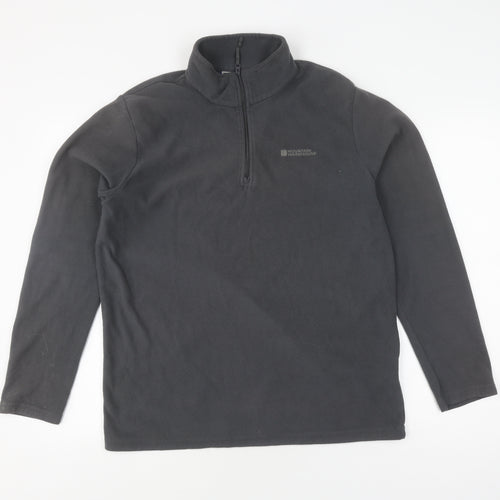 Mountain Warehouse Men's Grey Fleece Pullover Sweatshirt, M
