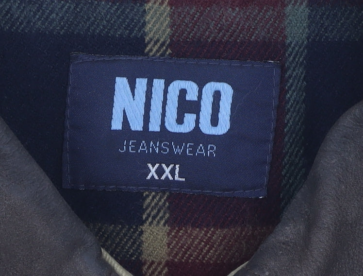 NICO Men's Beige 2XL Casual Cotton Jacket