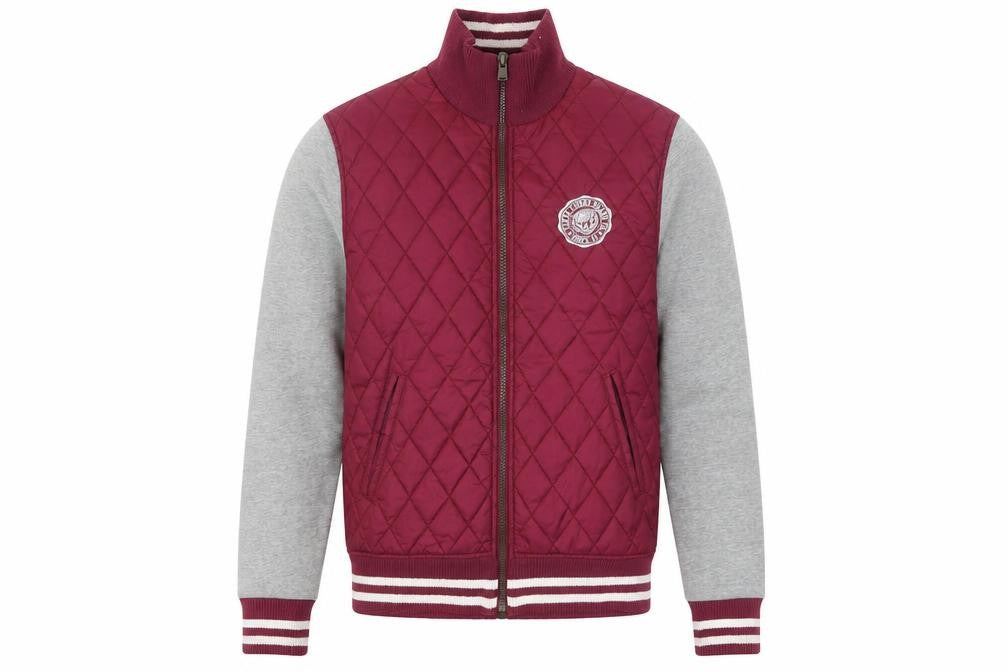 Front view of Tokyo Tigers Men's Red Varsity Jacket, size M