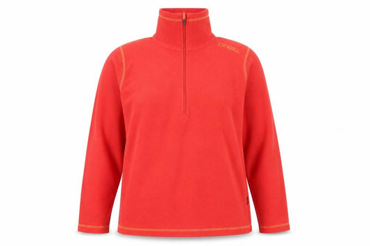 Front view of O'Neill Women's Red Fleece Sweatshirt L, Zip