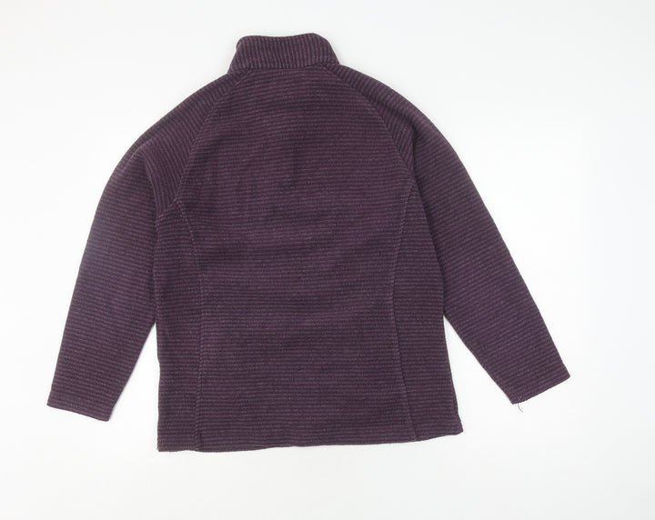 Regatta Women's Purple Striped Pullover Sweatshirt, Size 12