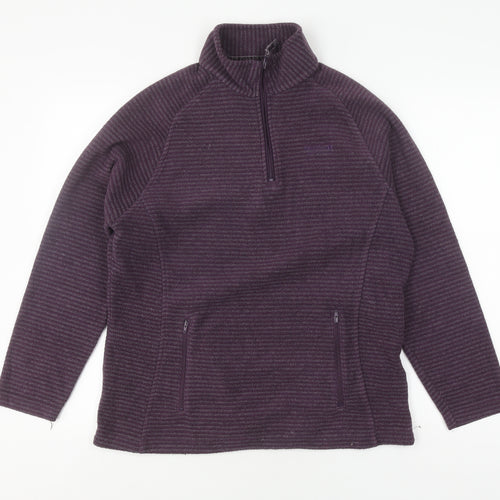 Regatta Women's Purple Striped Pullover Sweatshirt, Size 12