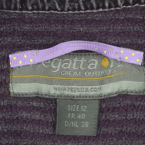 Regatta Women's Purple Striped Pullover Sweatshirt, Size 12