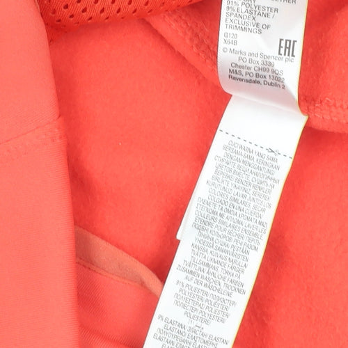 Marks and Spencer Women's Red Hooded Jacket Size 8