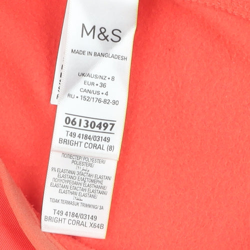 Marks and Spencer Women's Red Hooded Jacket Size 8