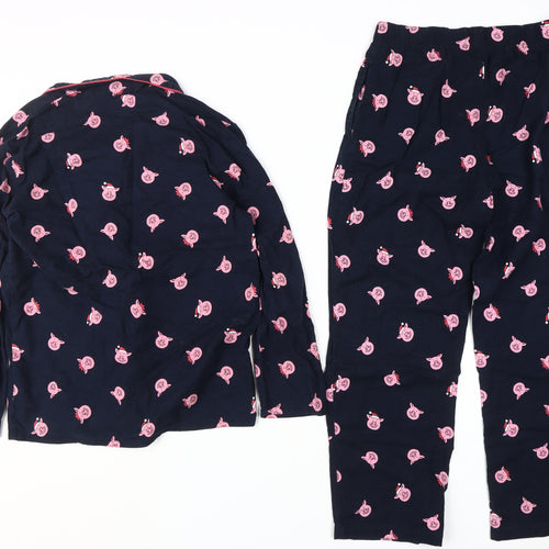 Marks and Spencer Women’s Blue Animal Print Pyjama Set Size 8