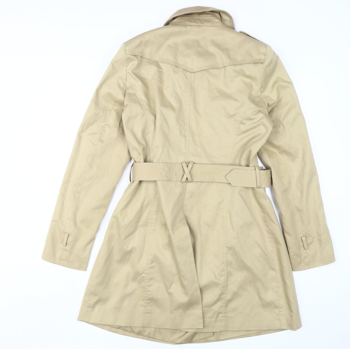 Asos Women's Beige Trench Coat, Size 12, Belted
