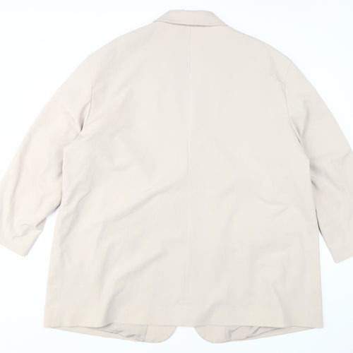 Women's Beige Blazer, XL, Notch Lapel, Spring Classic