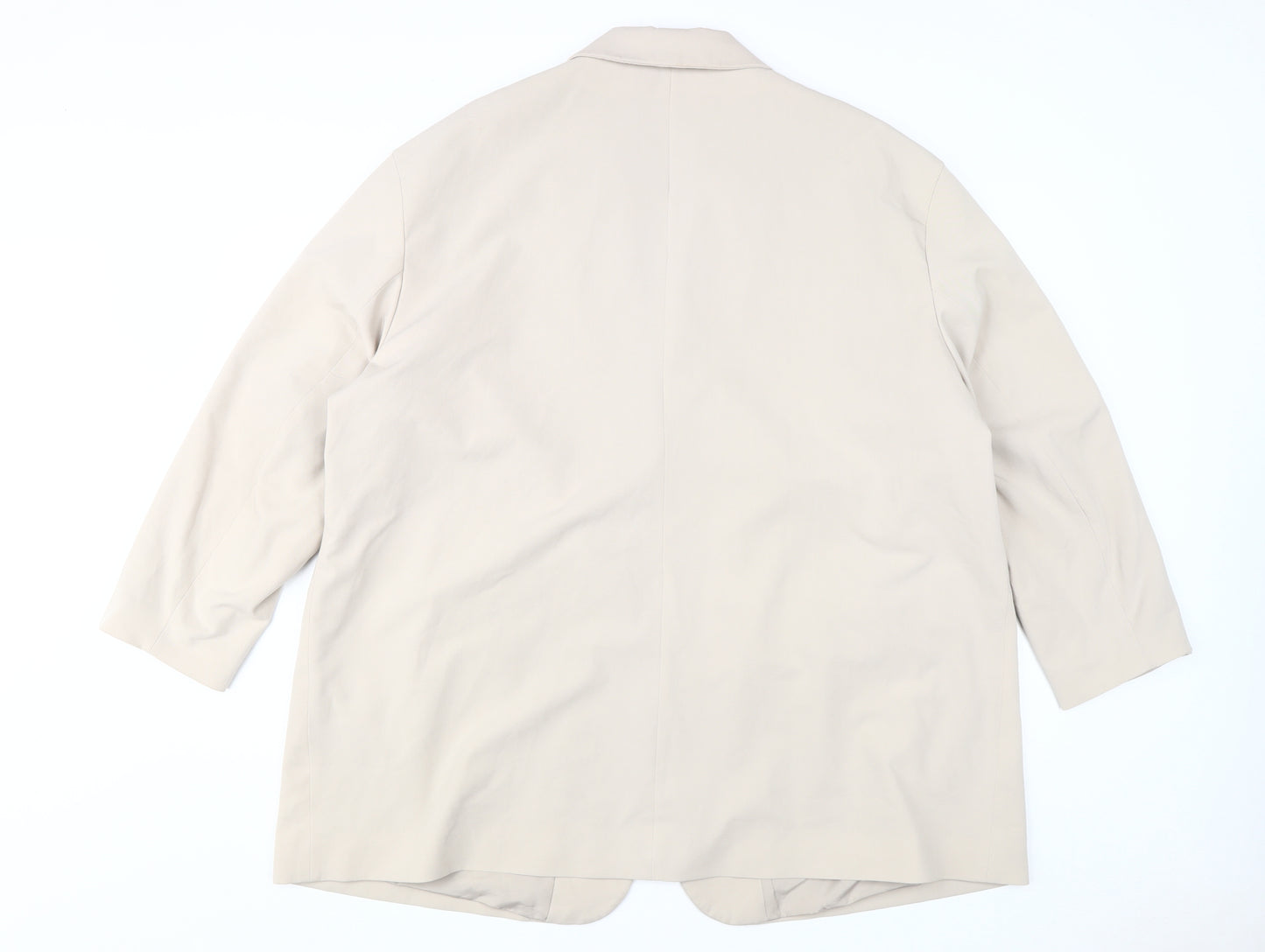 Women's Beige Blazer, XL, Notch Lapel, Spring Classic