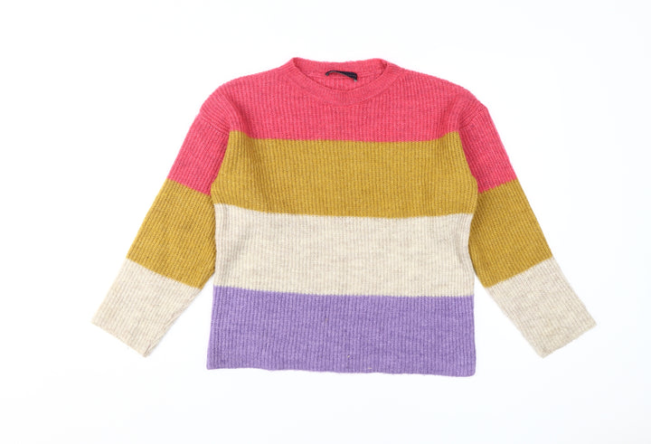 Marks and Spencer Women's Multicoloured Striped Pullover, S