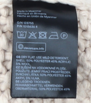 H&M Women's Beige Knit Vest, Size L - Casual Autumn Essential