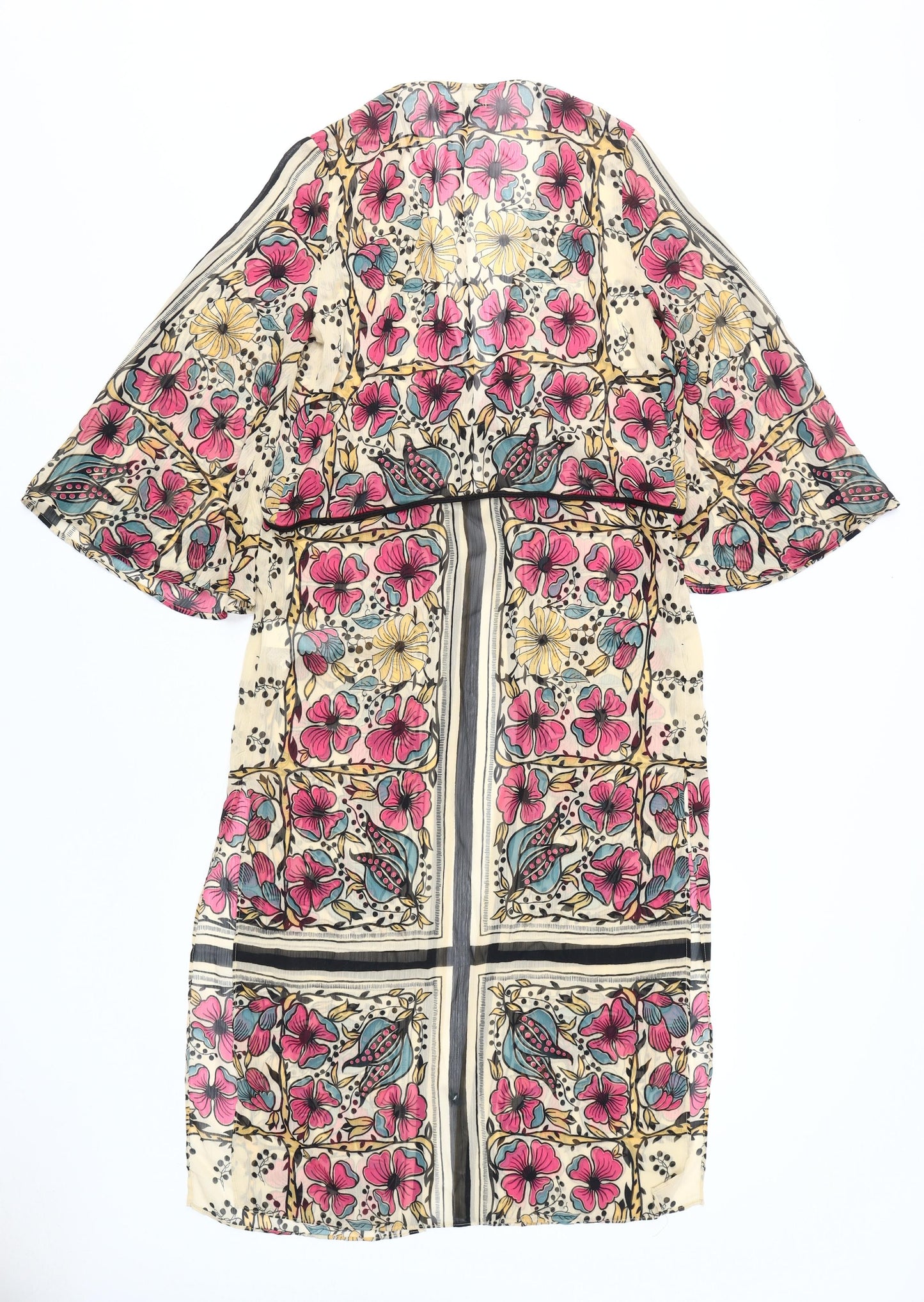 Zara Women's Multicoloured Floral Kimono Tunic S