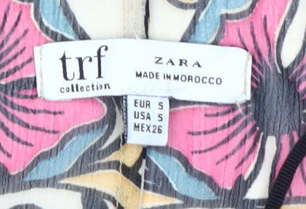 Zara Women's Multicoloured Floral Kimono Tunic S