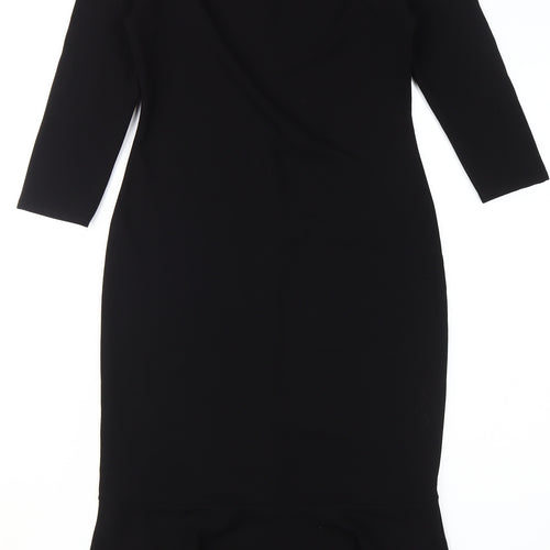 River Island Women's Black Bodycon Off Shoulder Dress Size 10
