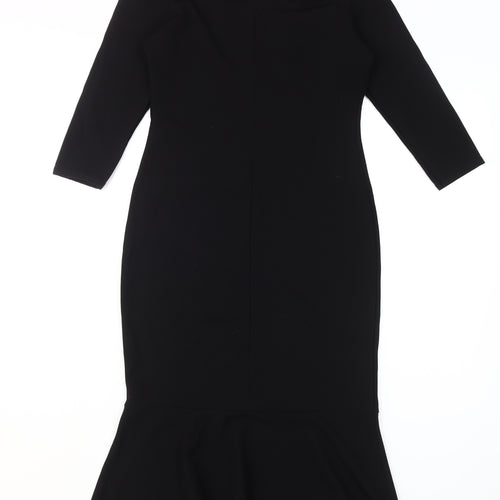 River Island Women's Black Bodycon Off Shoulder Dress Size 10