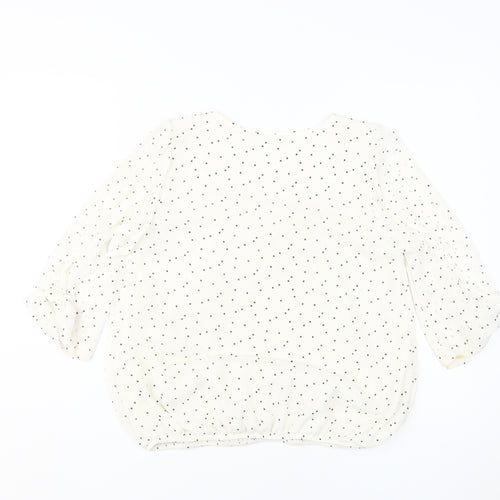 Wallis Women's Ivory Polka Dot Blouse, Size S, Casual