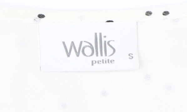 Wallis Women's Ivory Polka Dot Blouse, Size S, Casual