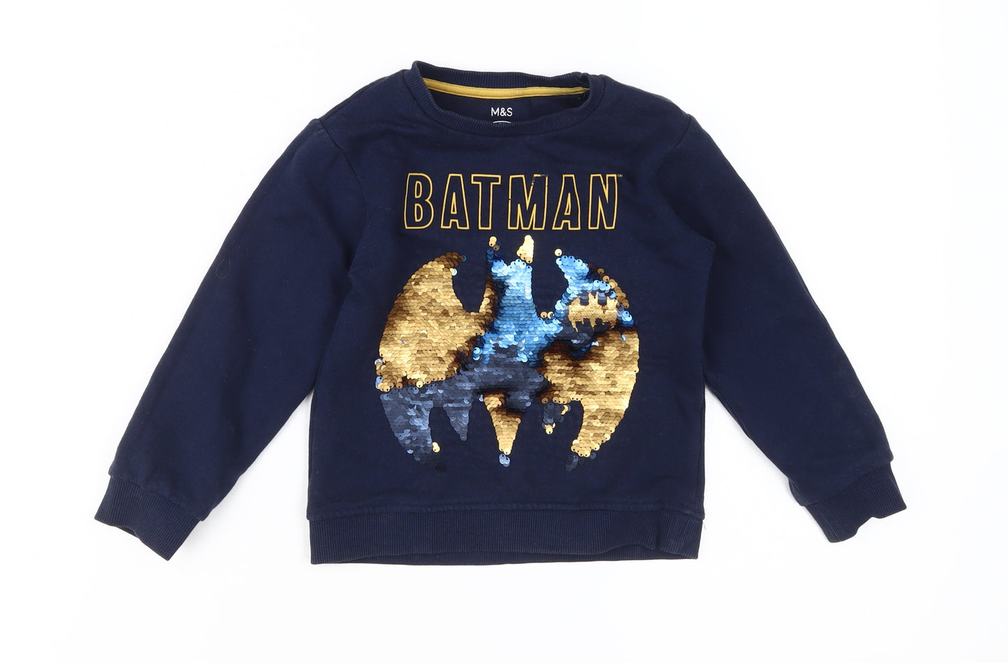 Marks and Spencer Boys Blue Batman Pullover Sweatshirt 2-3Y