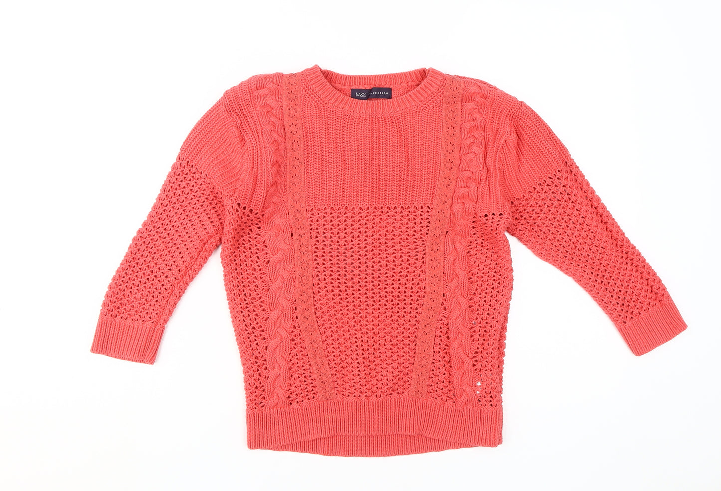 Marks and Spencer Women's Red Knit Pullover Jumper Size 8