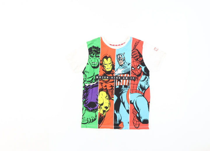 Marvel Boys Multicoloured T-Shirt, Size 5-6 Years, Graphic Print