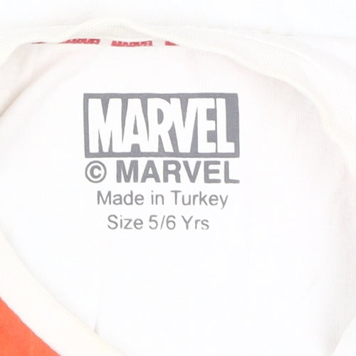 Marvel Boys Multicoloured T-Shirt, Size 5-6 Years, Graphic Print