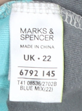 Marks and Spencer Women's Multicoloured Striped T-Shirt