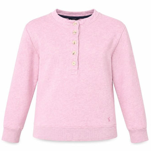 Joules Women's Pink Cotton Henley Sweatshirt UK 8