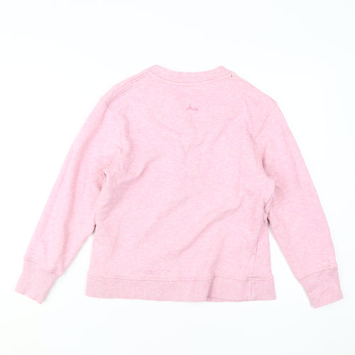 Joules Women's Pink Cotton Henley Sweatshirt UK 8