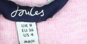 Joules Women's Pink Cotton Henley Sweatshirt UK 8