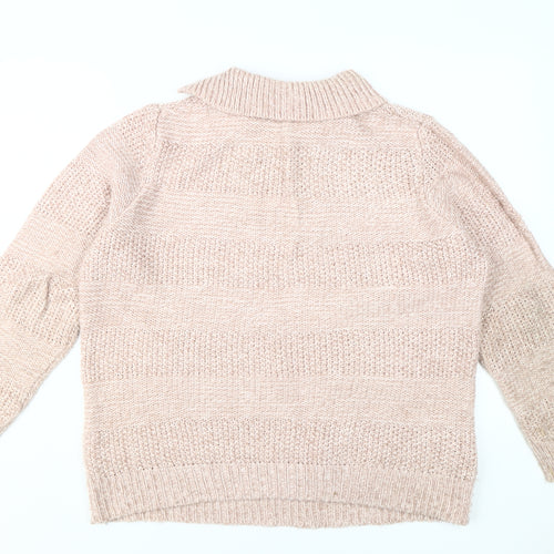 Damart Women's Beige Collared Pullover Jumper L