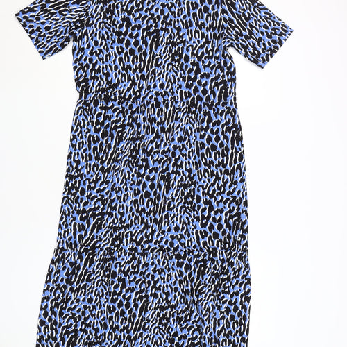 Marks and Spencer Women's Blue Animal Print A-Line Dress