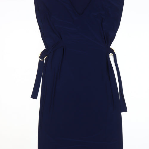 Next Women's Blue Sheath Dress Size 6 Sleeveless