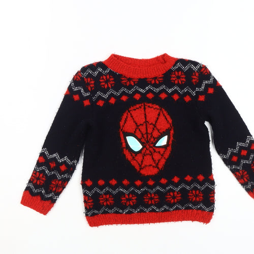 Marks and Spencer Boys Multicoloured Spider-Man Fair Isle Jumper
