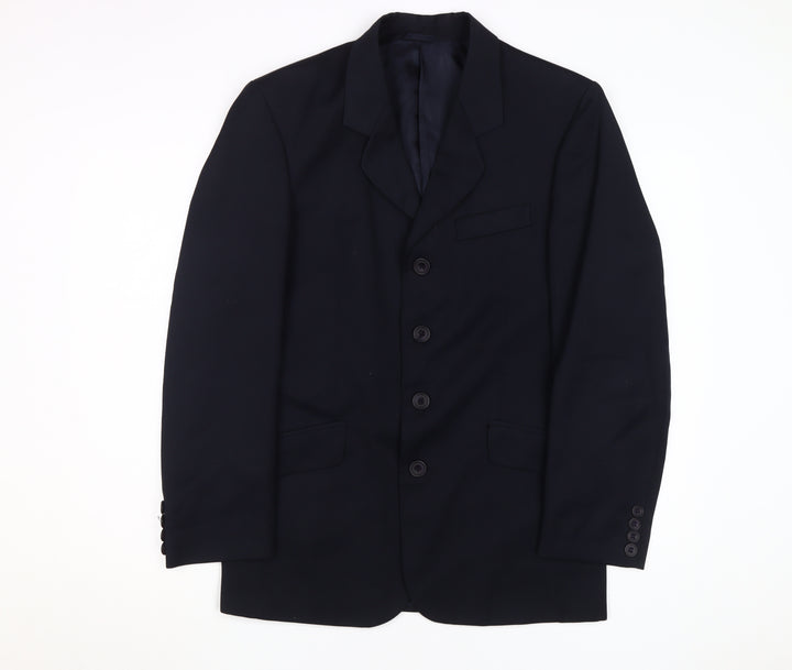 Detail Men's Black Blazer 36R Jacket Formal