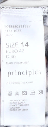 Principles by Debenhams Women's Black Floral Dress - 14