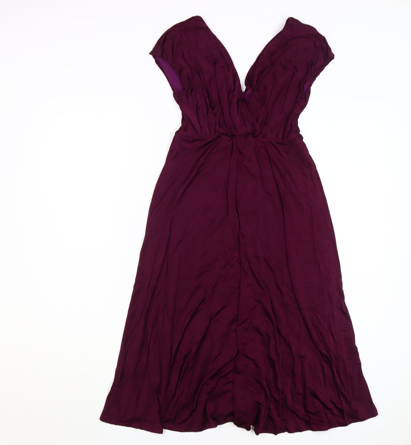 Tiffany Rose Womens Purple Wrap Dress Midi