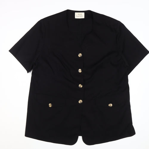 Ann Harvey Women's Black Waistcoat Size 18