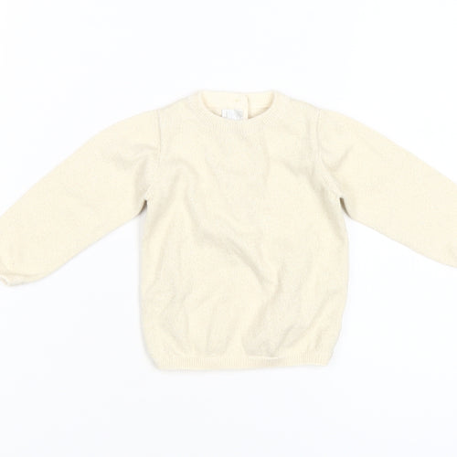 Mamas & Papas Ivory Unisex Jumper, 9-12 Months, Knit Pullover