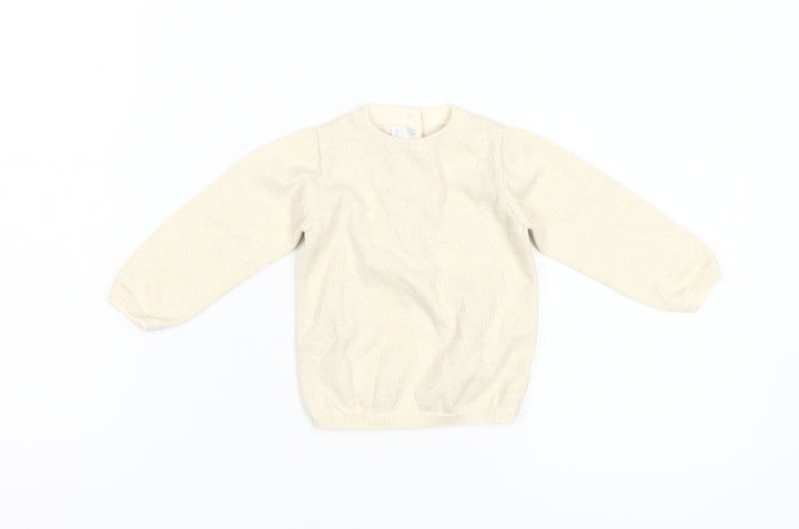 Mamas & Papas Ivory Unisex Jumper, 9-12 Months, Knit Pullover