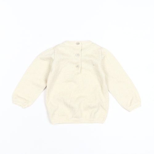 Mamas & Papas Ivory Unisex Jumper, 9-12 Months, Knit Pullover