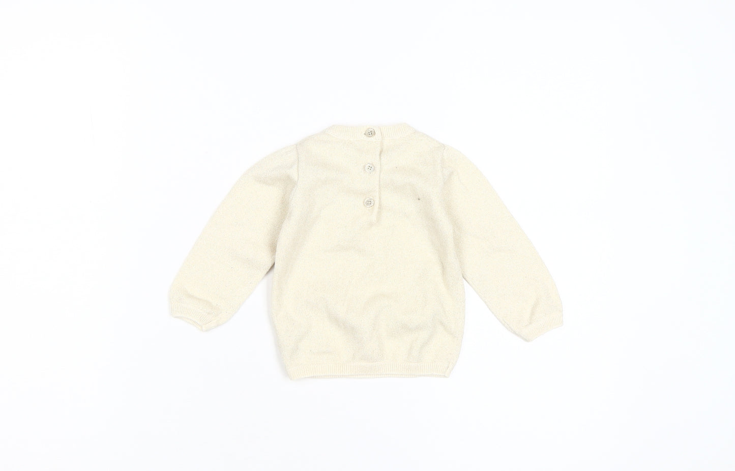 Mamas & Papas Ivory Unisex Jumper, 9-12 Months, Knit Pullover