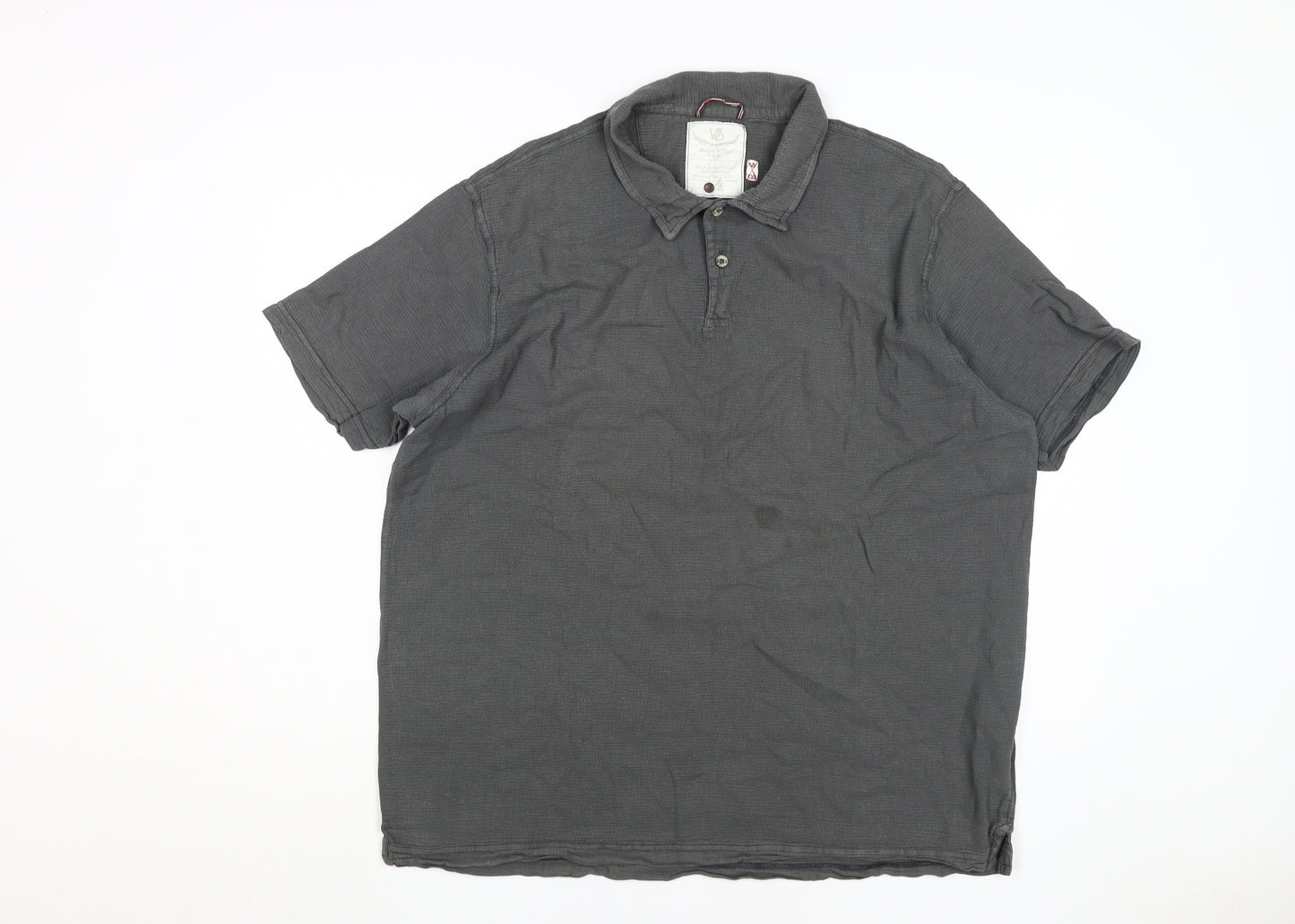 White Stuff Men's Grey Polo Shirt 2XL Short Sleeve
