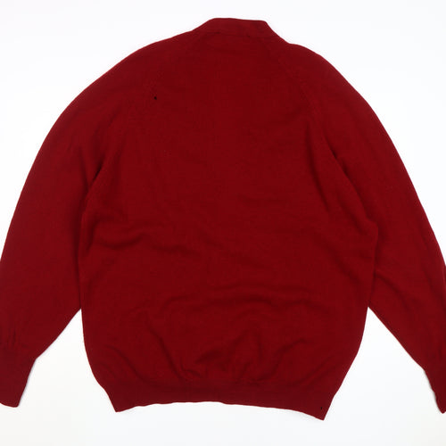 Marks and Spencer Red Wool Cardigan for Men - Size L
