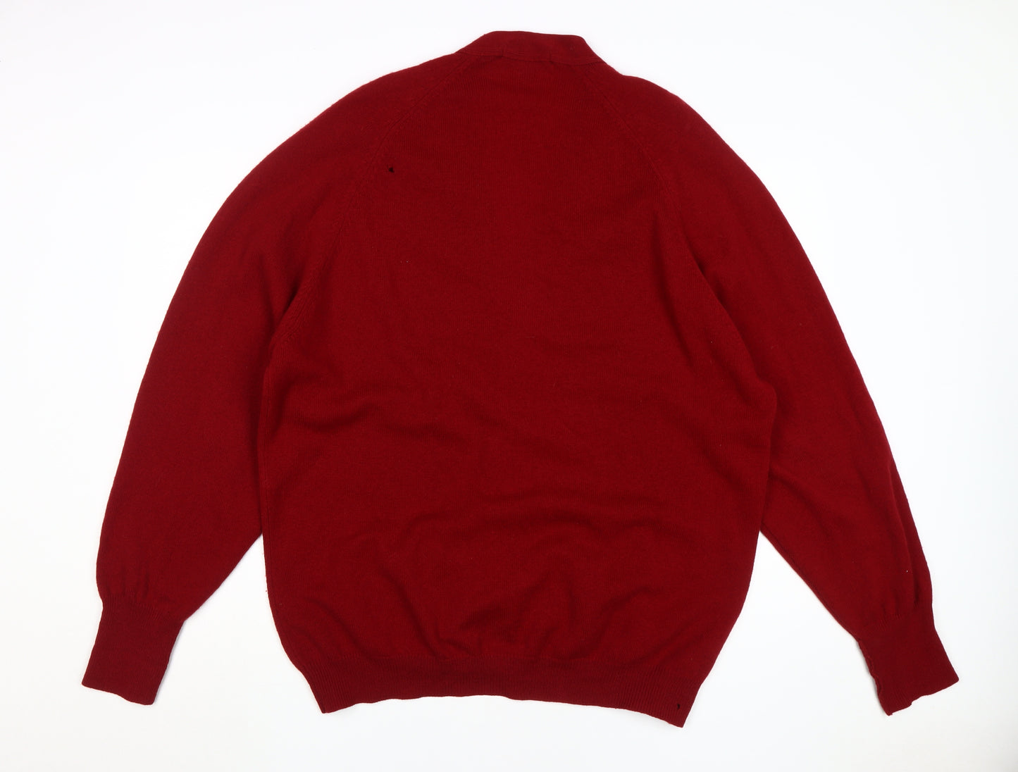 Marks and Spencer Red Wool Cardigan for Men - Size L