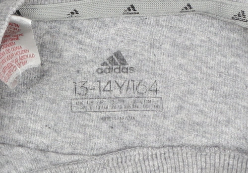 Adidas Boys Grey T-Shirt - Size 13-14 Years