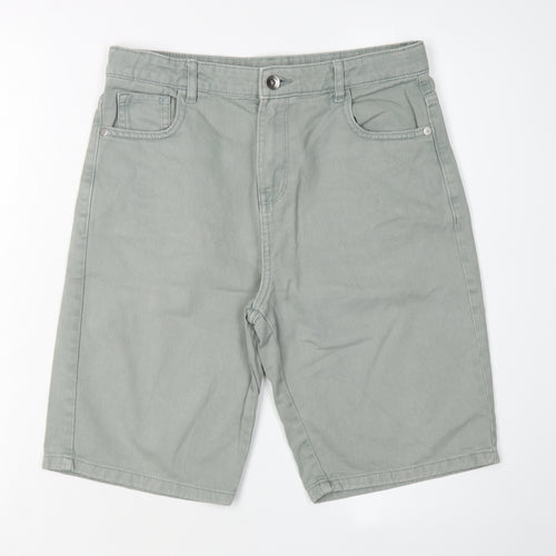 Marks and Spencer Girls Green Chino Shorts 13-14 Years