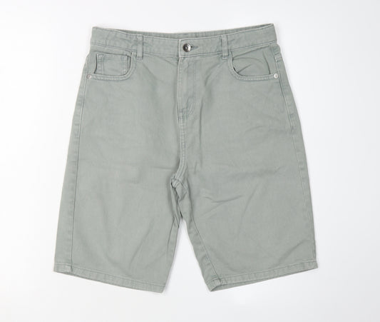 Marks and Spencer Girls Green Chino Shorts 13-14 Years