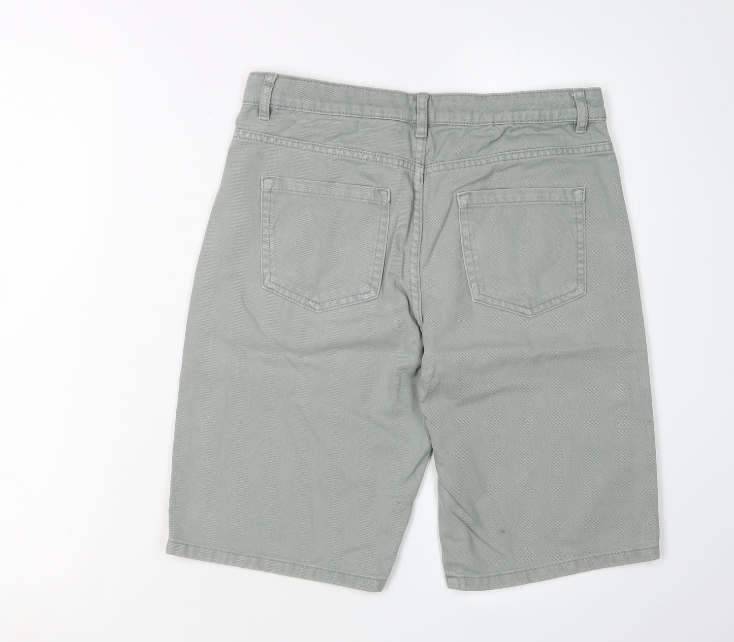 Marks and Spencer Girls Green Chino Shorts 13-14 Years