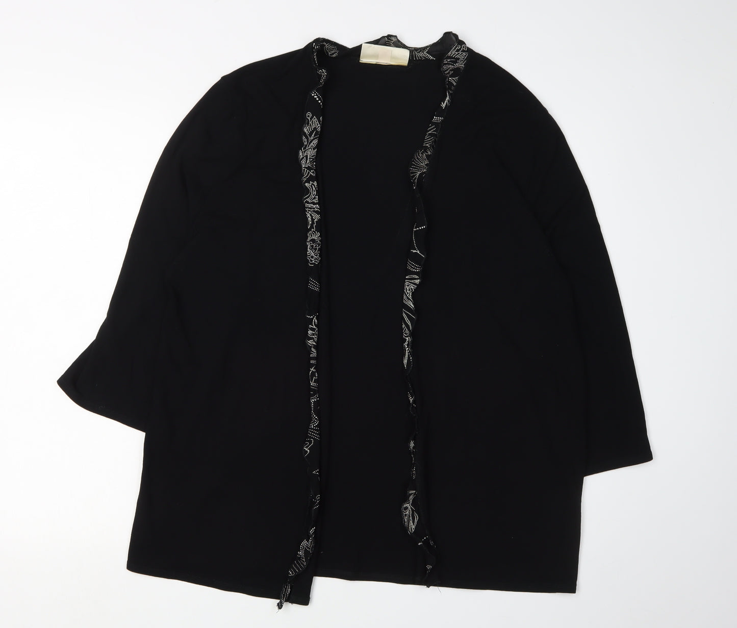 Ann Harvey Women's Black Cardigan, Size 16, Knit